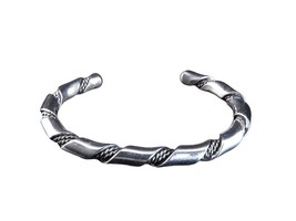 Vintage Navajo Sterling braided rope cuff bracelet - £86.24 GBP