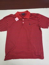 Ralph Lauren Polo Shirt Youth Size S Stripe Blue Pony Logo Golf Vintage 90s 5520 - £9.03 GBP