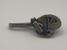 Vintage 19th hole golf tie clip bar, men’s jewelry set, pewter look - $5.50