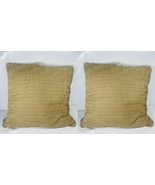 LOT OF 2 Studio Chic Home Throw Pillow TAUPE 20&quot; x 20&quot; - $39.48