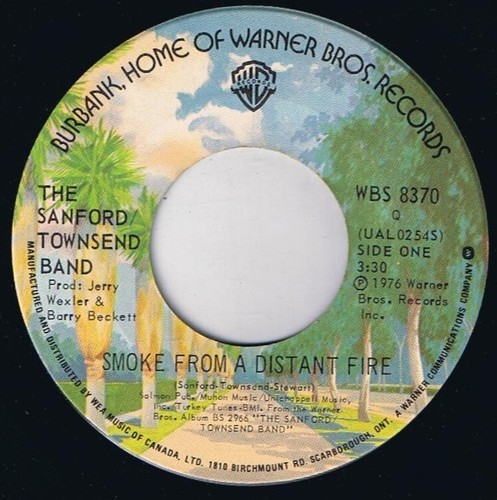 Sanford Townsend Band Smoke From A Distant Fire 45 rpm Lou Canadian Pres... - $4.94