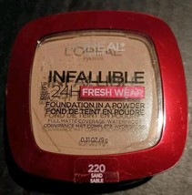 NEW L&#39;OREAL Infallible Foundation In A Powder SABLE #220 SAND  - £6.57 GBP