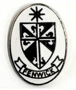 Fenwick Friars Dominican Crest Enamel Pin High School Black White Silver... - $17.98 CAD