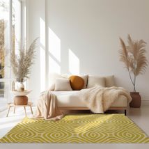 EORC LLC, ME106YL8X8R Hand-Tufted Wool Marla Rug, 7&#39;9 Round, Yellow Area Rug - £372.06 GBP