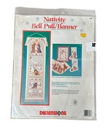 Vtg NATIVITY Bell Pull Banner DIMENSIONS Christmas Cross Stitch Kit 6&quot;x2... - $12.86