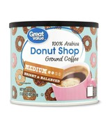 Great Value Donut Shop, 100% Arebica Medium roast Ground Coffee, 30.5 Oz... - $35.62