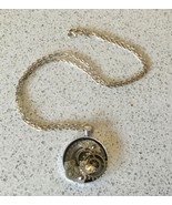 Steampunk Gears Silvertone Pendant Necklace 2 - £6.87 GBP