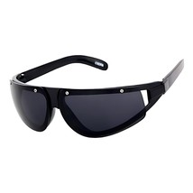 Kids Wraparound Shield Sunglasses Black Frame UV400 Sporty Cool Shades - $231.88 MXN