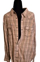 Moonshine Spirit Brad Paisley XXL Pearl Snap Plaid Shirt Cowboy Rodeo We... - $19.75