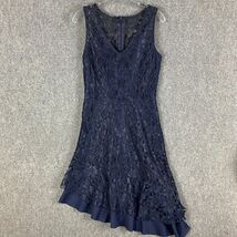 EN Focus Studio Dress Women&#39;s Size 8 Navy Blue 100% Polyester Adults - $25.11 CAD