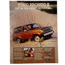 Ford Bronco II 2 Vintage 1983 80s Print Ad Red American Truck Desert Cou... - £12.34 GBP