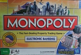 NEW SEALED MONOPOLY Electronic Banking Edition Board Game 2007 Parker Br... - £65.71 GBP