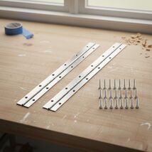 1 Pair Piano Hinges, 12 Inch Stainless Steel Polished Finish with Holes,... - $210.04 MXN