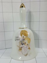 Precious Moments  Bell &quot;Love Is Kind&quot; 1980 boy &amp; Girl in swing #277 - $7.95