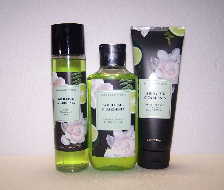 Primary image for Bath & Body Works Wild Lime & Gardenia 3 Piece Set - Cream, Mist and Shower Gel