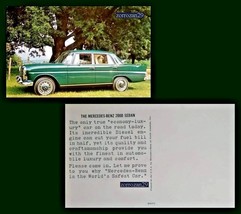 1966-67 MERCEDES-BENZ 200D 4-Türer Limousine Vintage Farbe Postkarte -USA-... - £7.70 GBP