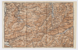 1910 Original Antique Map Of Lechtal Allgäu Alps Vorarlberg Tyrol / Austria - $23.98