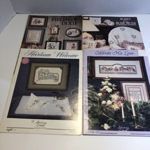 4 Stoney Creek Raindrop Cross Stitch Pattern Leaflets Lot Dixie Roses Welcome - £11.66 GBP