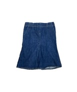 Theory Womens Skirt Size 4 Blue Denim Dark Wash A Line Stretch - £30.75 GBP
