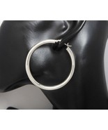 Silver Round Hoop Earrings, 925 Sterling Silver, Closed Circle Earring S... - £76.92 GBP