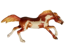 Breyer Reeves Chestnut Pinto Mustang Horse Toy Figure White Brown Realis... - $14.84