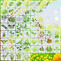 Flower Power Stencil Set - 60 Pcs, 3 x 3 Inch Reusable Stencils for DIY Crafts, - £12.96 GBP