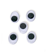Paste On Eyes Movable Black Oval - 10Mm - $24.42 CAD