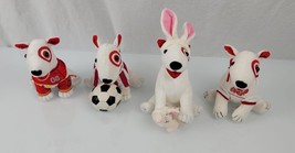 Target Bullseye Bull Terrier Stuffed Plush Dog Set Lot China 2008 Soccer... - $29.20