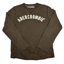 VTG Abercrombie &amp; Fitch Thermal Shirt Medium Long Sleeve Crew Neck Waffle Knit - £15.22 GBP