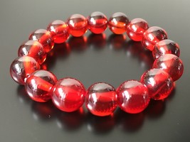 Magic Holy Blessed Nature Red Naga Eye 12mm Bracelet Top Lucky Charm Lif... - £25.80 GBP