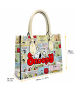 Snoopy Peanuts Comics Premium Water Resistant PU Leather Handbag - £34.87 GBP