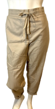 Talbots Tan Twill Cropped Pull On Pants Size 10 - $14.24