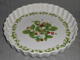 1980s Portmeirion SUMMER STRAWBERRIES PATTERN 10 5/8&quot; Quiche Pan MADE IN... - £31.27 GBP