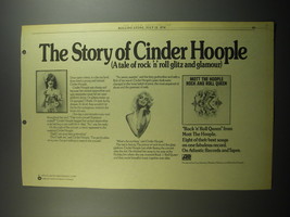 1974 Mott the Hoople Rock &#39;n&#39; Roll Queen Album Ad - The story of Cinder Hoople - £14.82 GBP