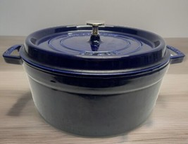 Staub La Cocotte No 26 Enamel 4 Qt. Cast Iron Dutch Oven 10 1/4&quot; Deep Blue - $93.49