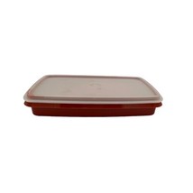 Tupperware Paprika Red Deli Meat Cheese Keeper #816-11 &amp; Lid #817-12 Vin... - £8.14 GBP