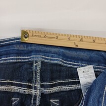 WallFlower Women's Blue Bootcut Jeans Embellished Pockets Stretch Denim Sz 9 Reg image 4