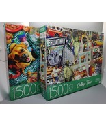 NEW SEALED MB JIGSAW PUZZLE 1500 PIECES COLLAGE TIME *2 Puzzles in All S... - $50.75 CAD