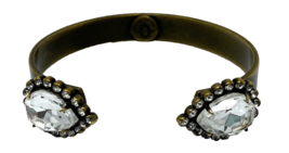 Loren Hope Brass Sarra Crystal Rhinestone Cuff Bracelet - £22.32 GBP