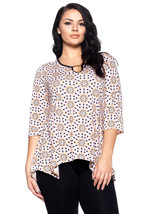 Hot Ginger Ladies Blouse Shark Bite Tunic Top Multi Floral Size 4XL - £19.53 GBP