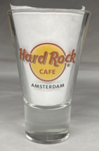 Hard Rock Cafe Amsterdam Flared Tall Shot Glass 4.25&quot; Tall 6oz Dessert G... - $10.75