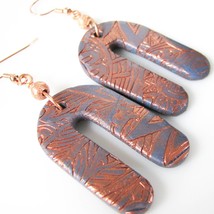 Random Etched Design Polymer Clay Earrings Casual Fashion Jewelry For women - £16.83 GBP