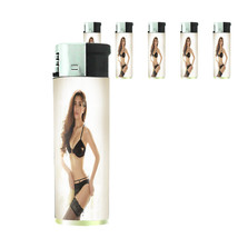Thai Pin Up Girl D3 Lighters Set of 5 Electronic Refillable Butane  - £12.47 GBP