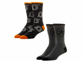 NARUTO Shippuden Anime Men&#39;s Crew Socks 2 Pairs Sock Size 10-13 Shoe Size 8-12 - £13.84 GBP