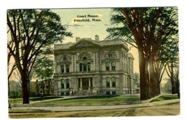 Court House Postcard Pittsfield Massachusetts 1914 - £8.55 GBP