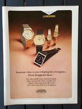 Vintage 1980 Longines Wittnauer Watch Company Full Page Original AD - £5.18 GBP