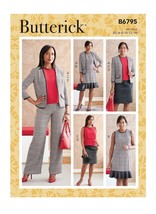 Butterick Sewing Pattern 6795 10760 Jacket Dress Top Skirt Pants Size 6-14 - $8.06