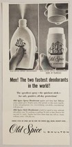 1958 Print Ad Old Spice by Shulton Deodorants stick &amp; Spray Fastest - $12.07