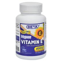 Deva Vegan Vitamins - Vitamin E with Mixed Tocopherols - 400 IU - 90 Vegan Capsu - $43.44