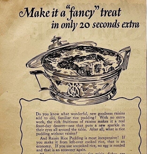 Primary image for 1925 Sun Maid Raisins California XL Advertisement 12.5 x 5.25 Food Ephemera